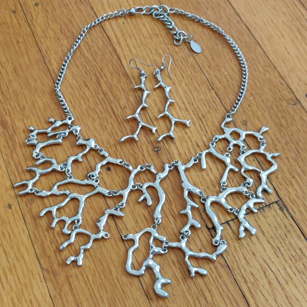 Statement necklace and earrings